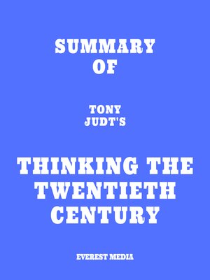 cover image of Summary of Tony Judt's Thinking the Twentieth Century